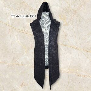 TAHARI Hooded Long Vest - Med / NO TAG